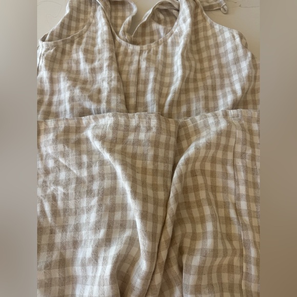 Rachel Pally Linen blend Remy Jumpsuit in Tan Gingham - Picture 13 of 15